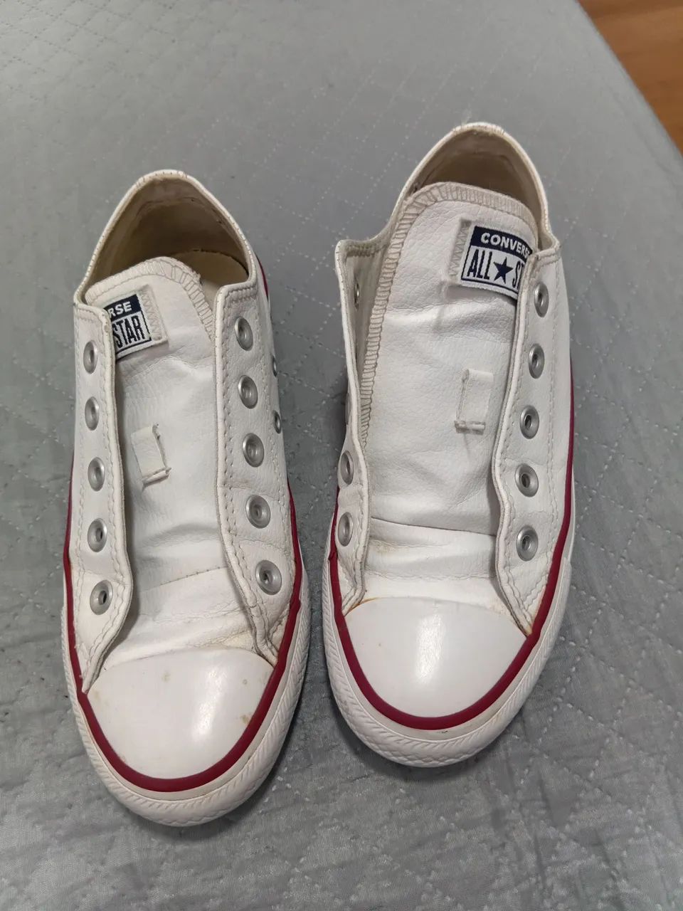 Tênis All Star couro branco 35