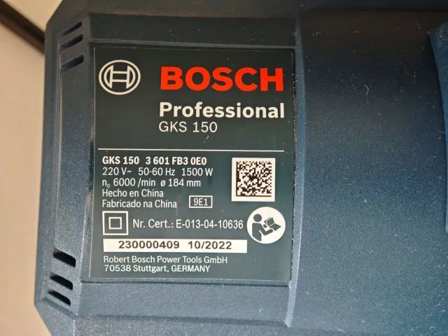 Serra Circular Bosch GKS 150 1.1/4" 184mm 220v impecável - Foto 3