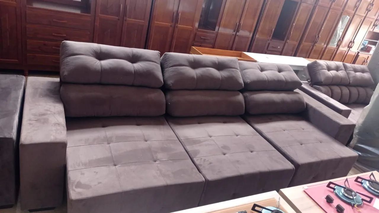 Sofa retrátil e reclinavel 3.20MT novo - Foto 2