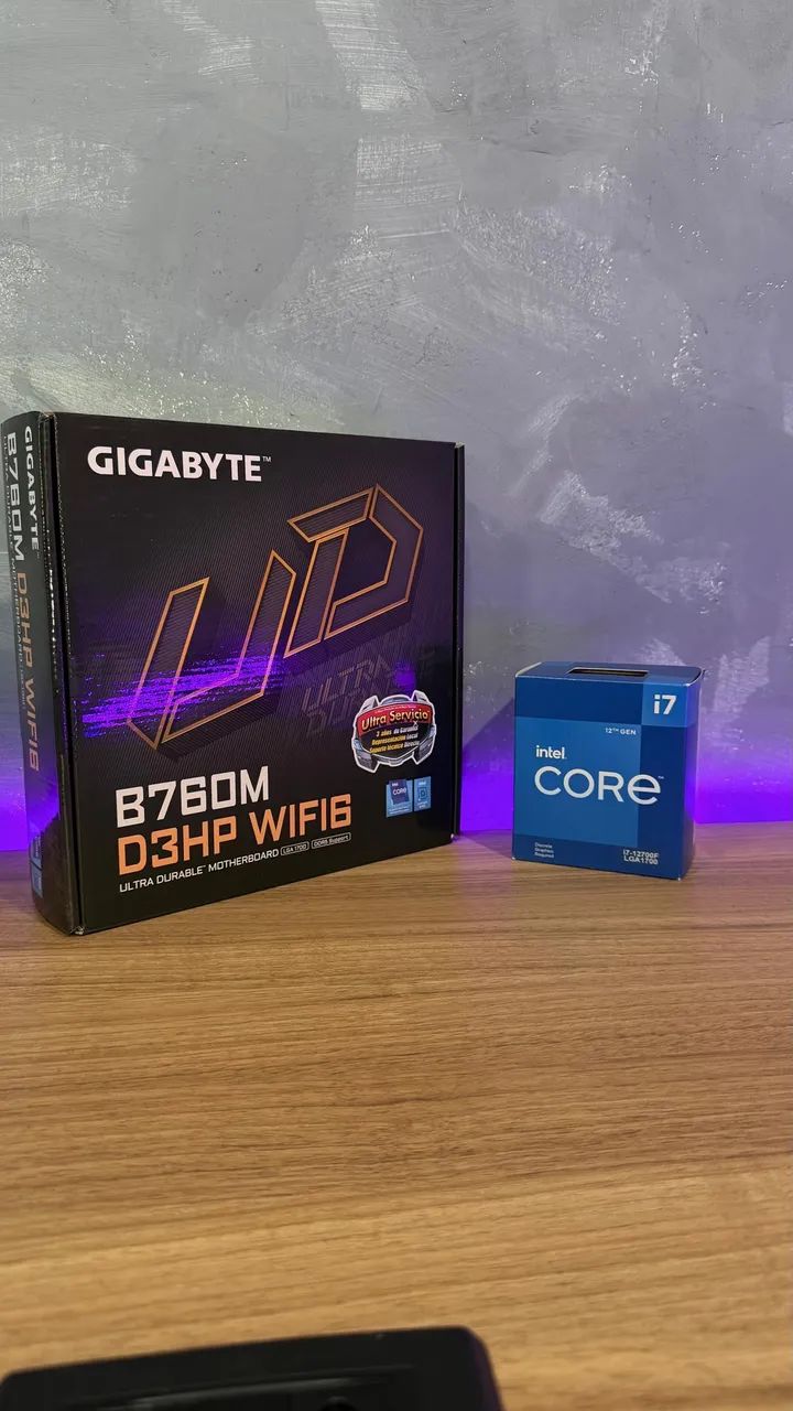 Kit Intel Core i7-12700F + Placa-mãe B760M D3HP DDR5 - Foto 2