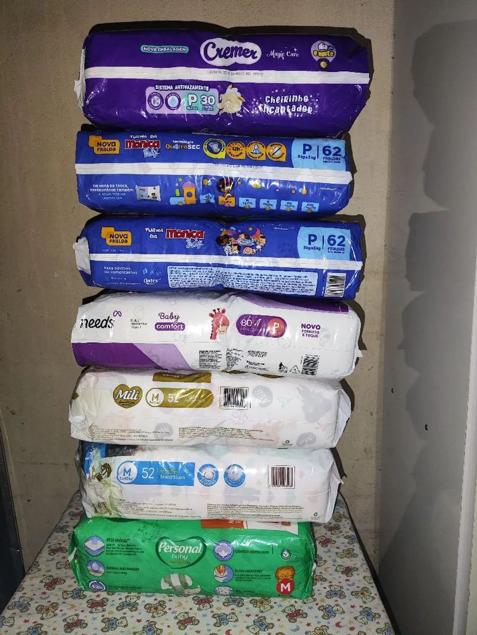 Lote de fraldas de bebe P e M - Foto 2