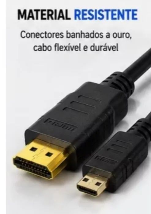 CABO ADAPTADOR MINI HDMI PARA HDMI 4K - Foto 2