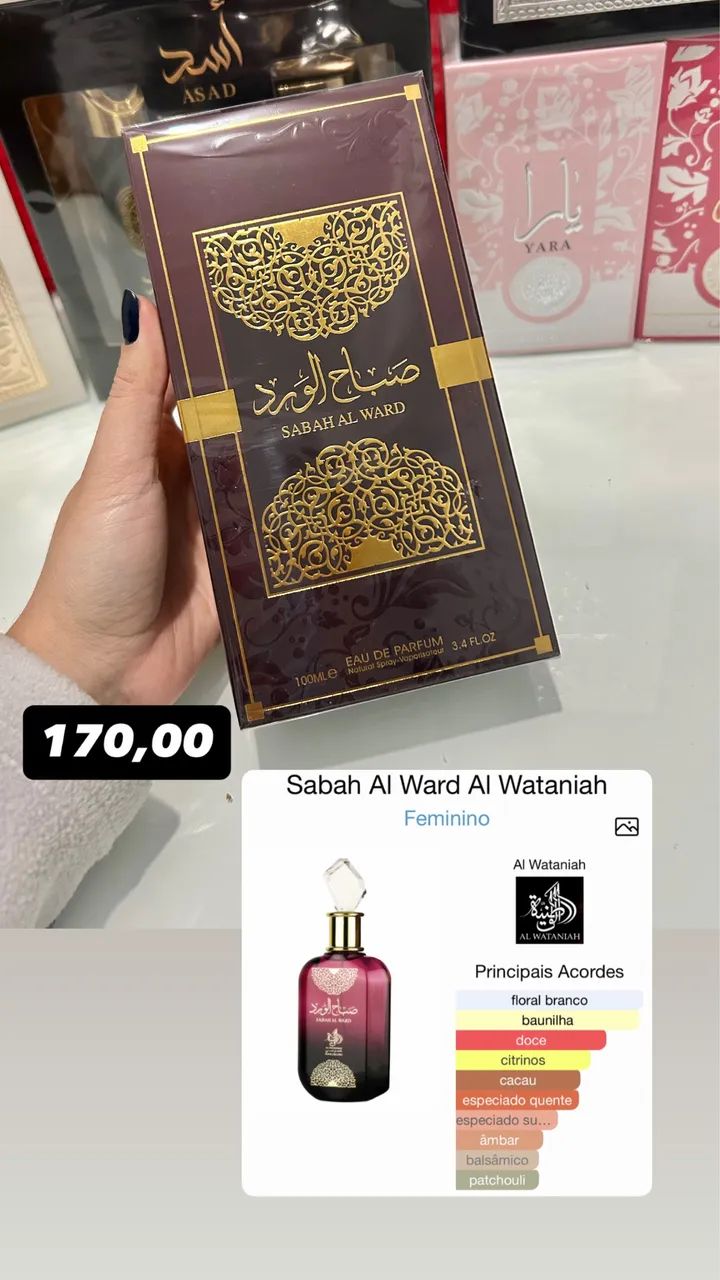 Perfume Sabah al ward 100ml Original 