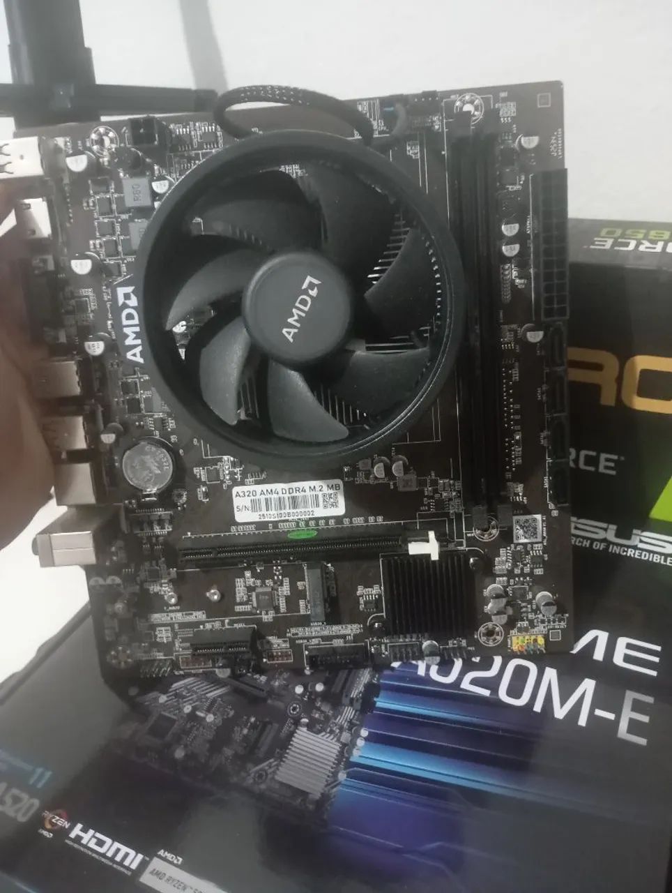 Placa mãe a320 genérica + processador a8-9600 com cooler - Foto 2