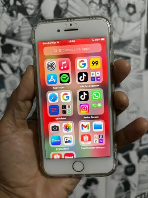 Iphone 8 64 gb branco sem nenhum risco  - Foto 4