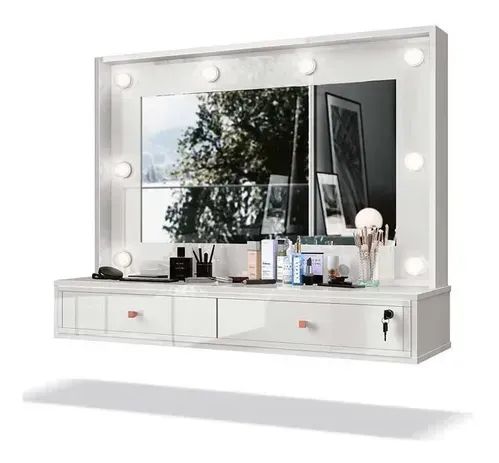 Penteadeira Suspensa com Espelho | Moderna | Excelente Estado | Ótimo Custo-Benefício - Foto 2