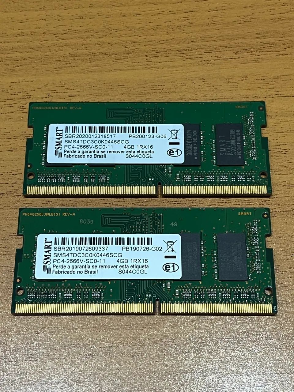 Memória ddr4 4gb de notebook 