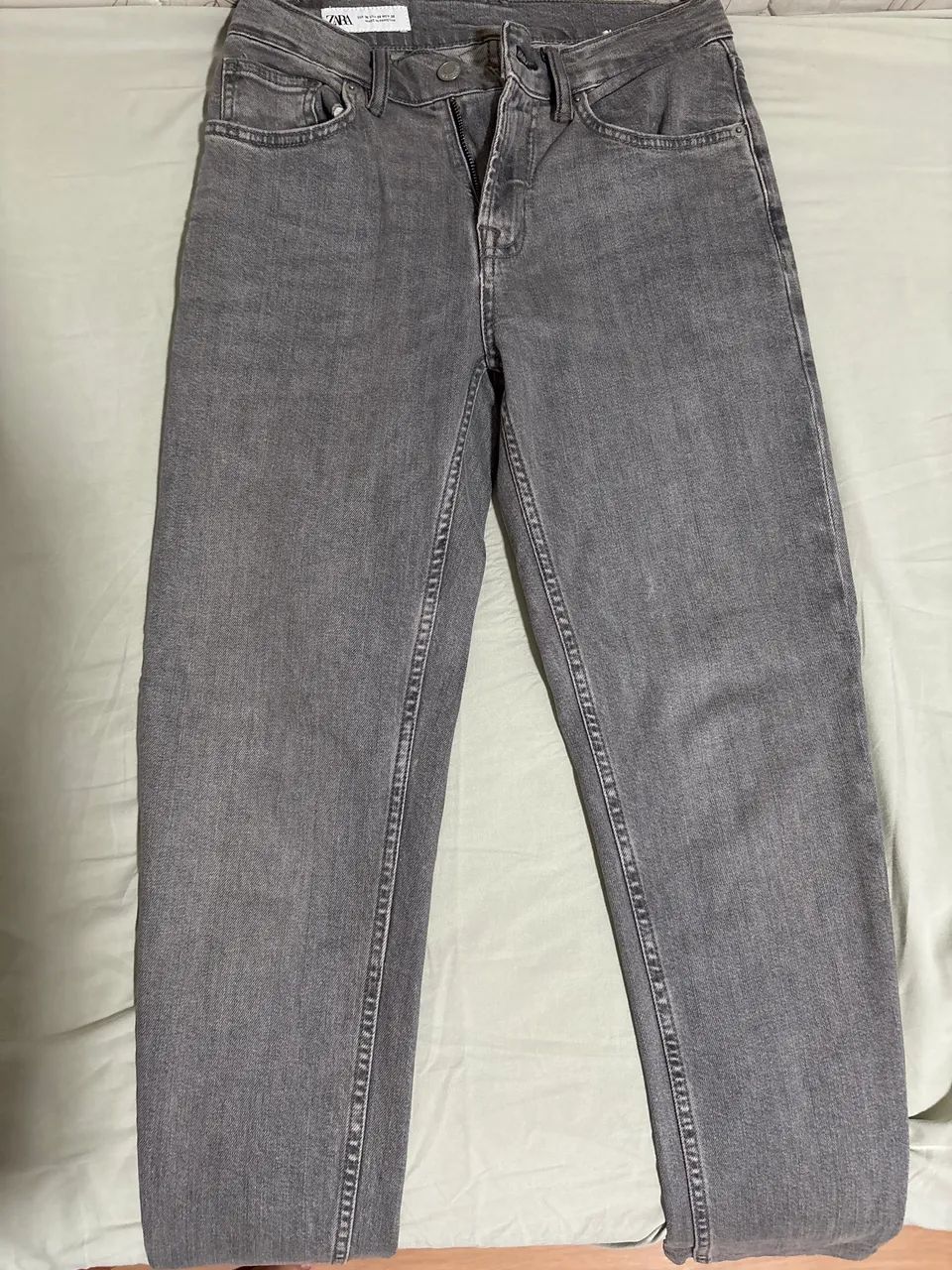 Calça Jeans Zara slim cinza
