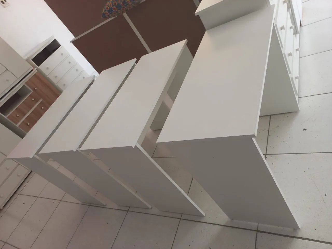 Escrivaninha Branca MDF - Foto 2
