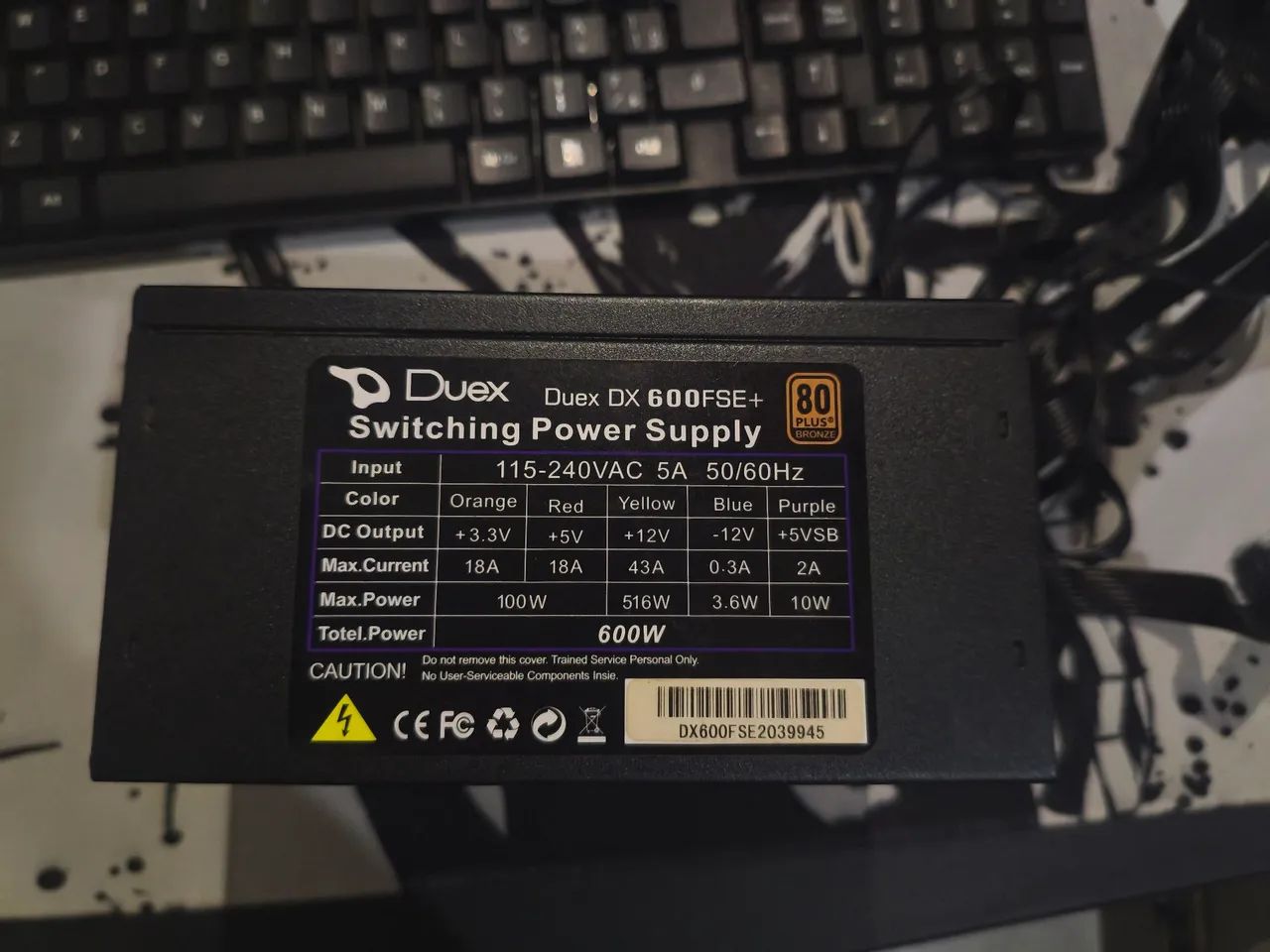 Fonte duex 600fse+ 80plus bronze