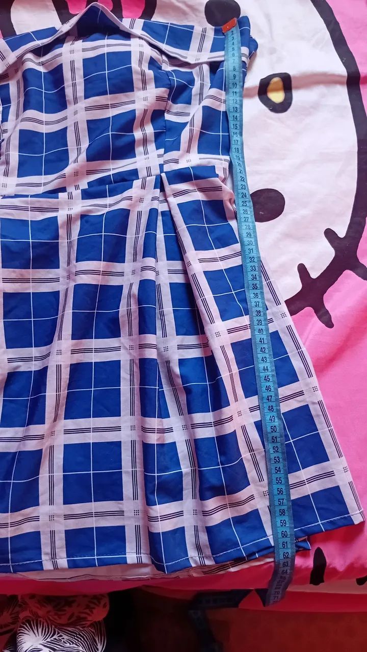 Vestido xadrez tomara que caia - Foto 2