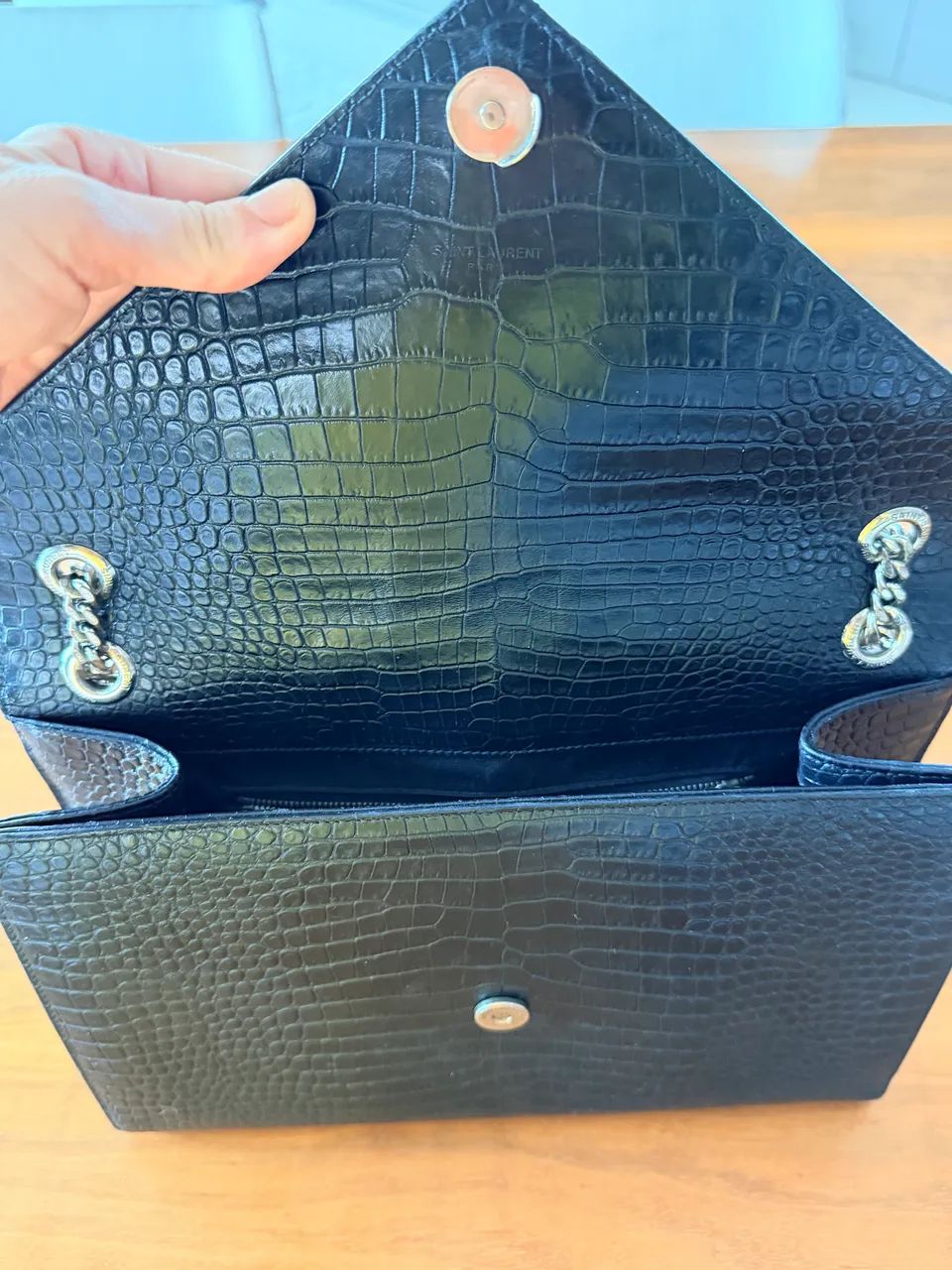 BOLSA YSL COURO CROCO  - Foto 3