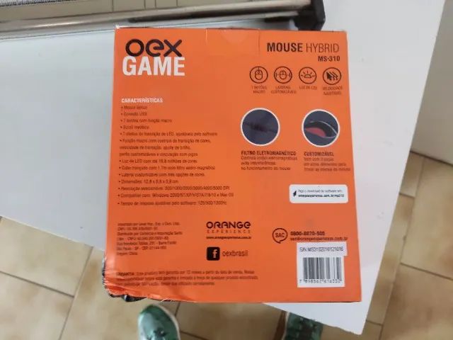 mouse oex game ms-310 novo 5000 dpi - Foto 3