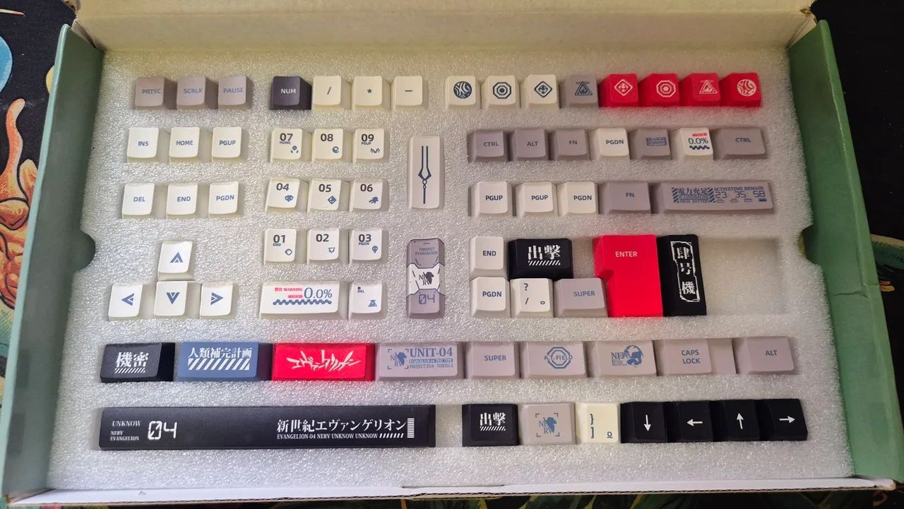 Conjunto de Keycaps Evangelion - ABNT2 (154 Keycaps) para teclados - Foto 2