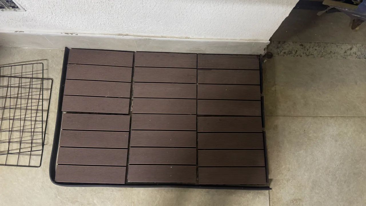 Ducha aço inox gigante + Deck Modular Plástico  - Foto 3
