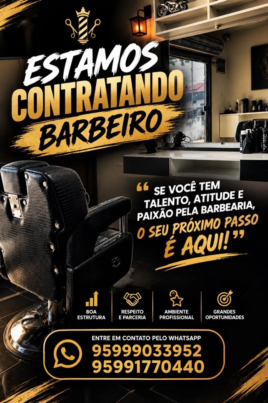 Contrata se barbeiro 