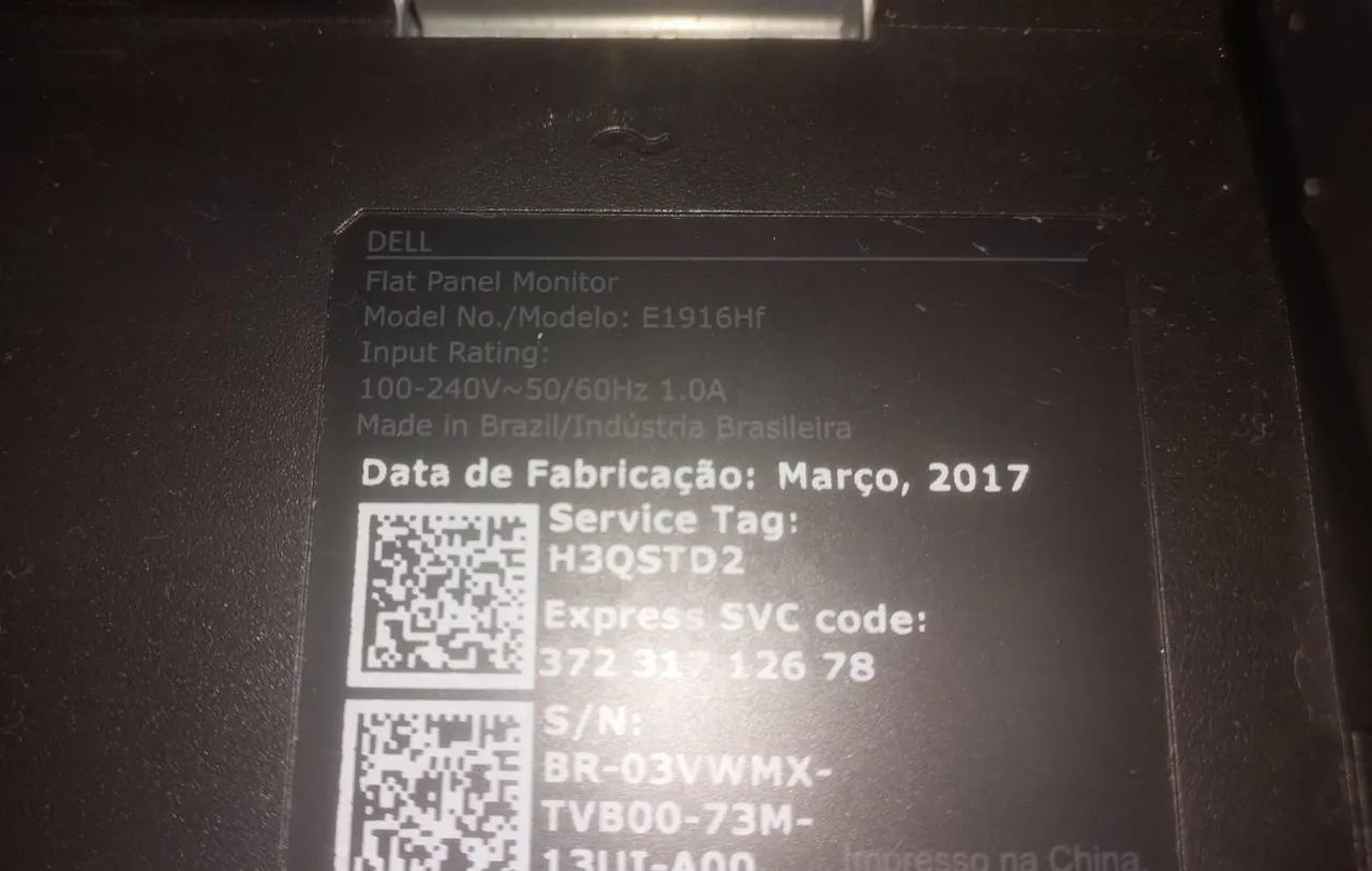 Monitor Dell E1916Hf 18.5 polegadas aceito troca por placa de vídeo com defeito  - Foto 3