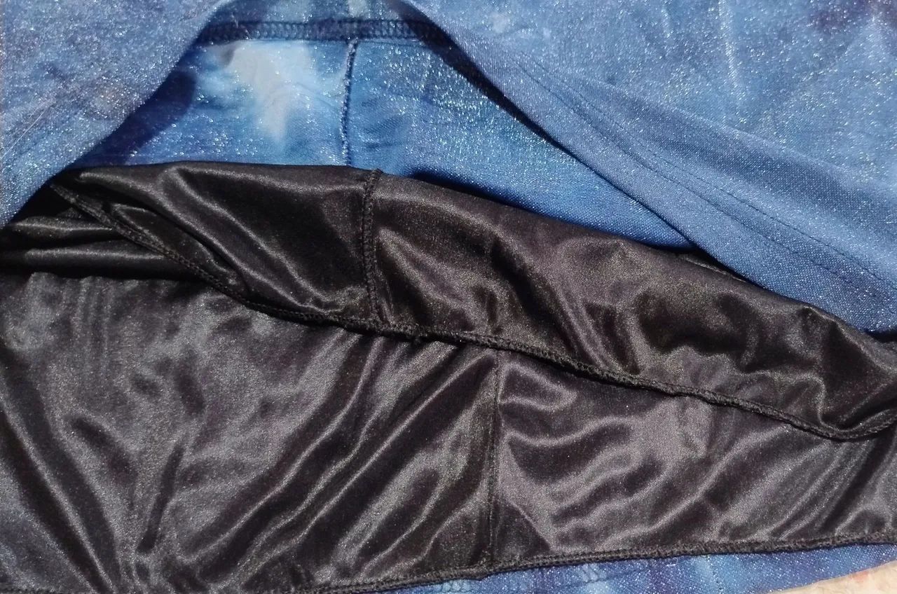 Vestido com brilho, azul mesclado M - Foto 3