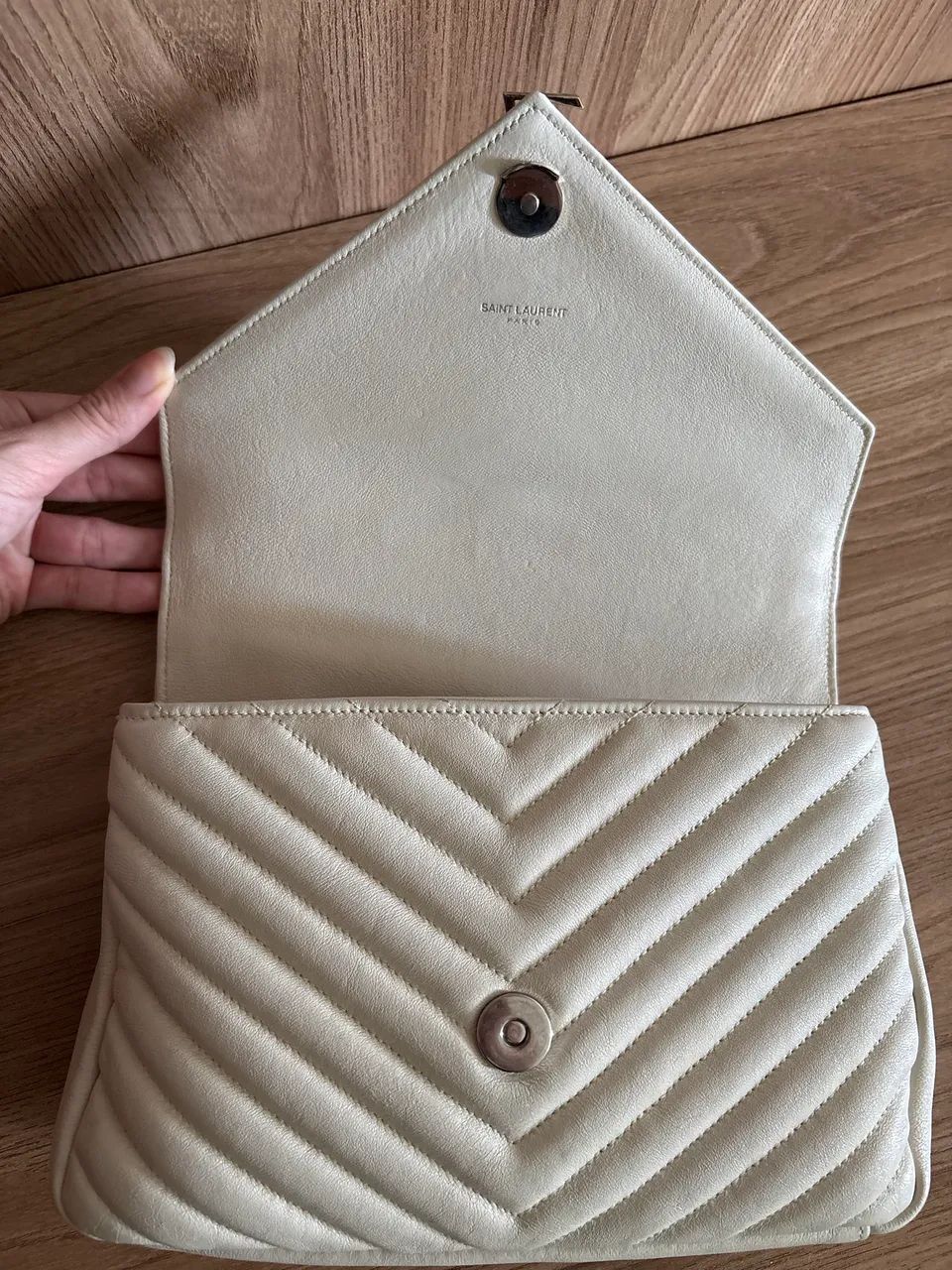 bolsa saint laurent cor off white original - Foto 4