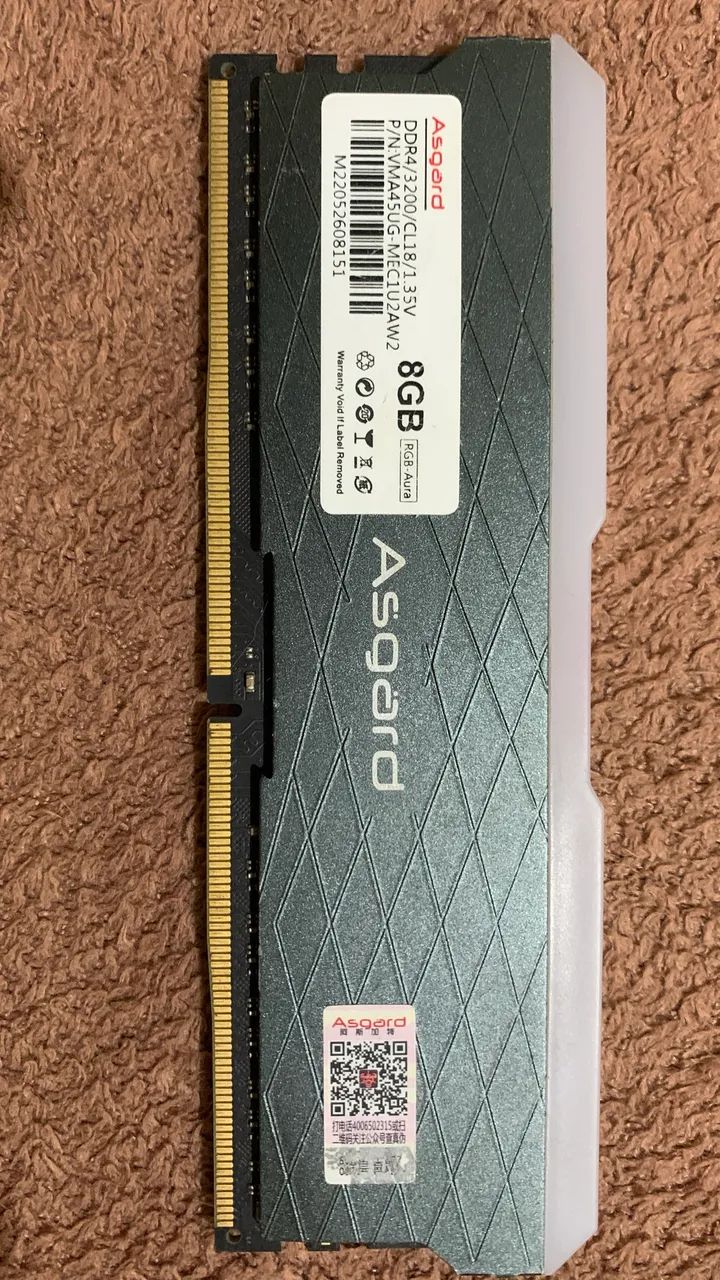 Memória RAM 8gb 3200mhz