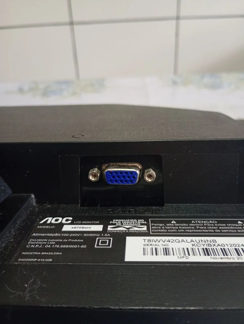 Monitor AOC 18,5" LED HD + Cabos - Foto 5