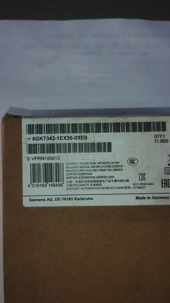 6gk7343 1ex30 0xe0 Simatic S7-300 Cp 343-1 Siemens Lacrado