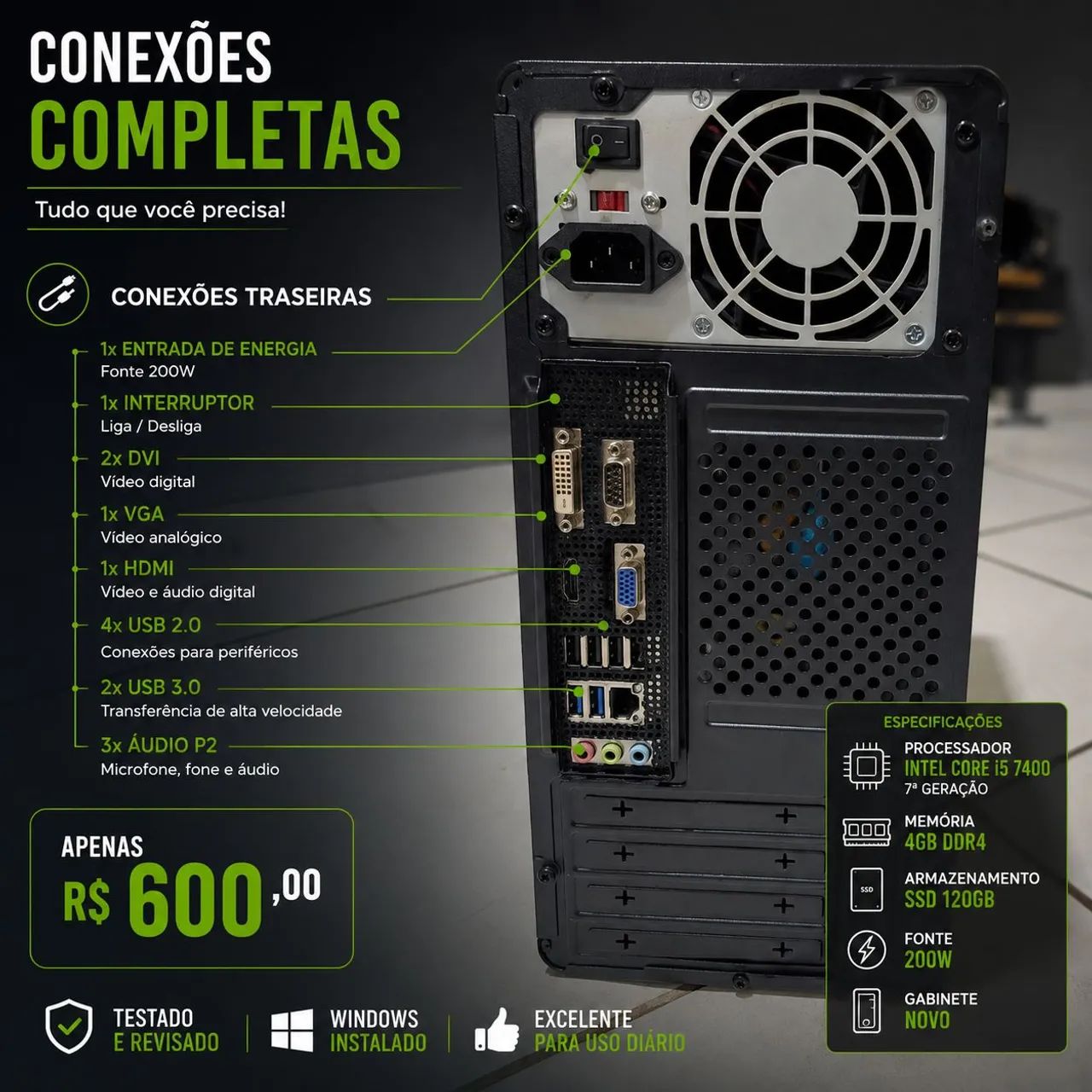 Computador Intel i5 7° - Foto 2