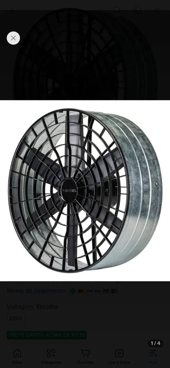 Exaustor Industrial 220wts 60cm Zero 