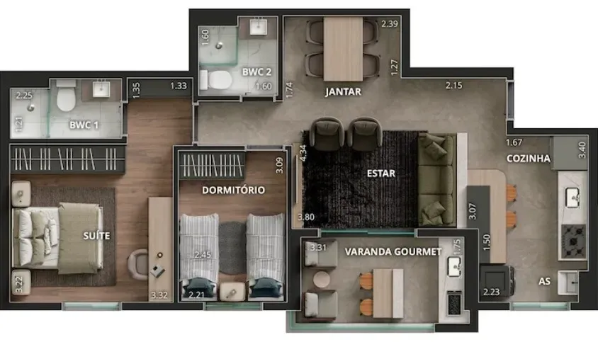 PLANTA 49m²