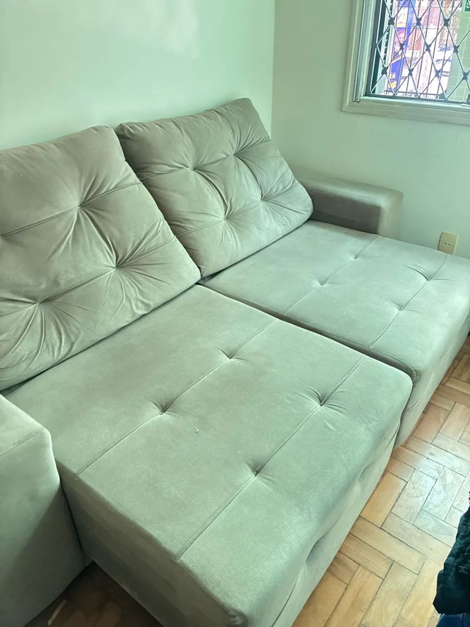 Sofá-cama Cinza - Foto 2