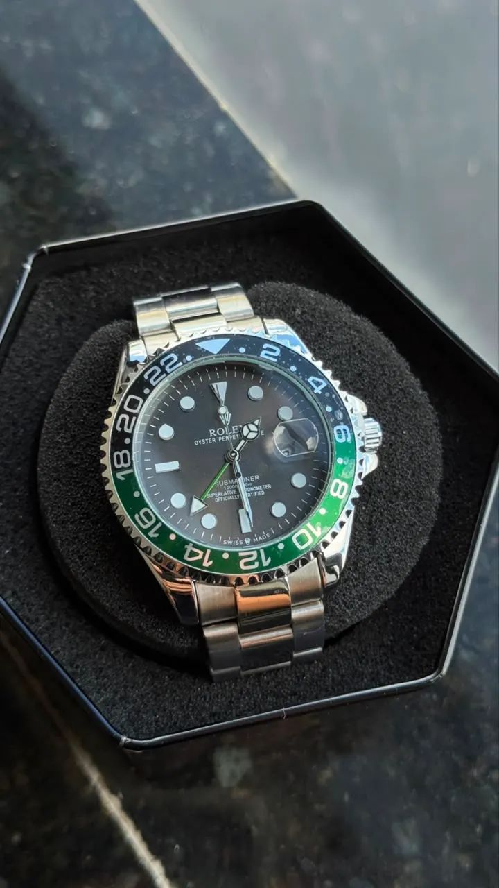 Relógio Rolex submarine série prata 