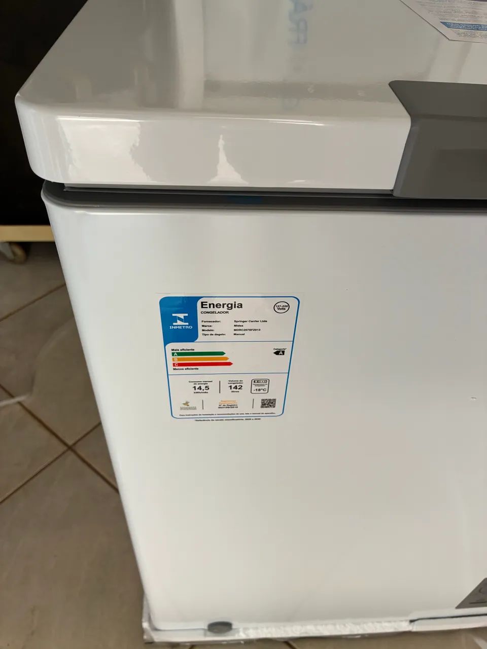 Freezer horizontal Midea 142 litros na caixa  - Foto 4