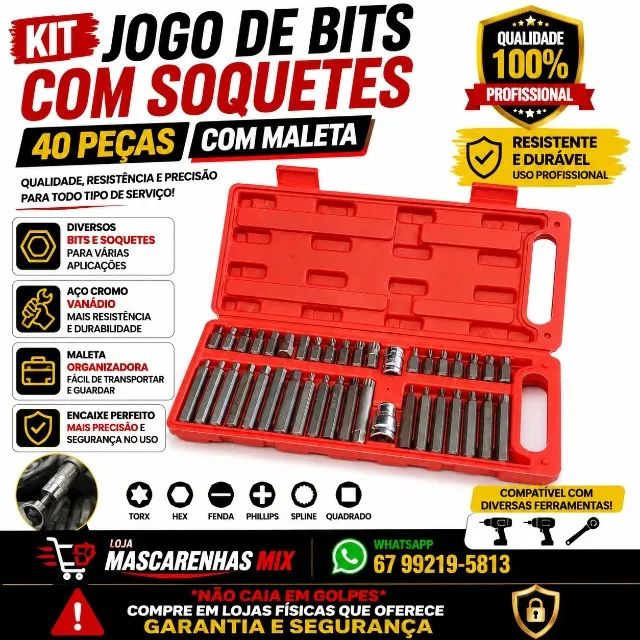 Jogo De Bit Torx Allen Multidentado 40 Pçs COD: 0121