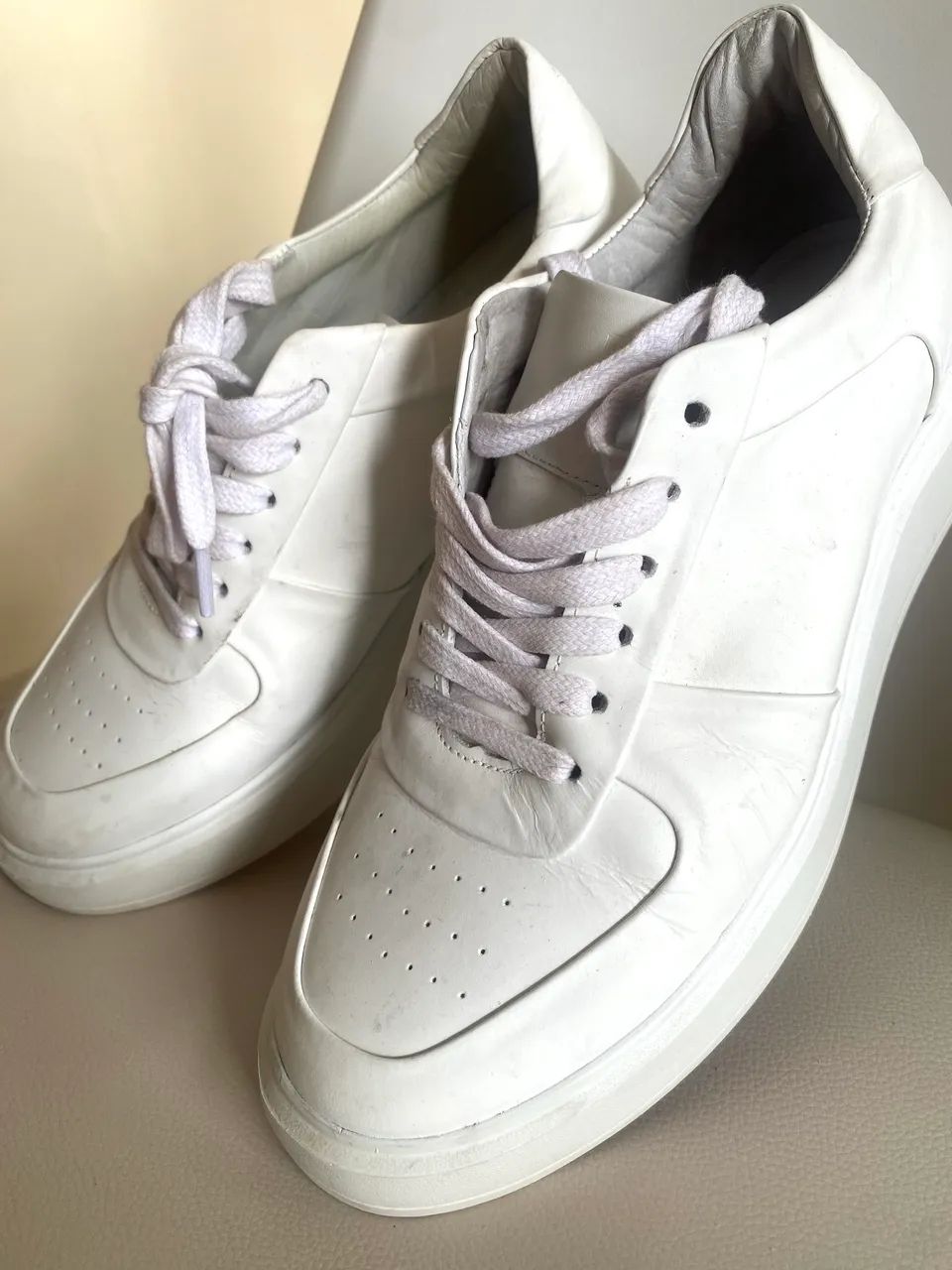 Tênis Reise 911 - casual branco couro legitimo - Foto 2