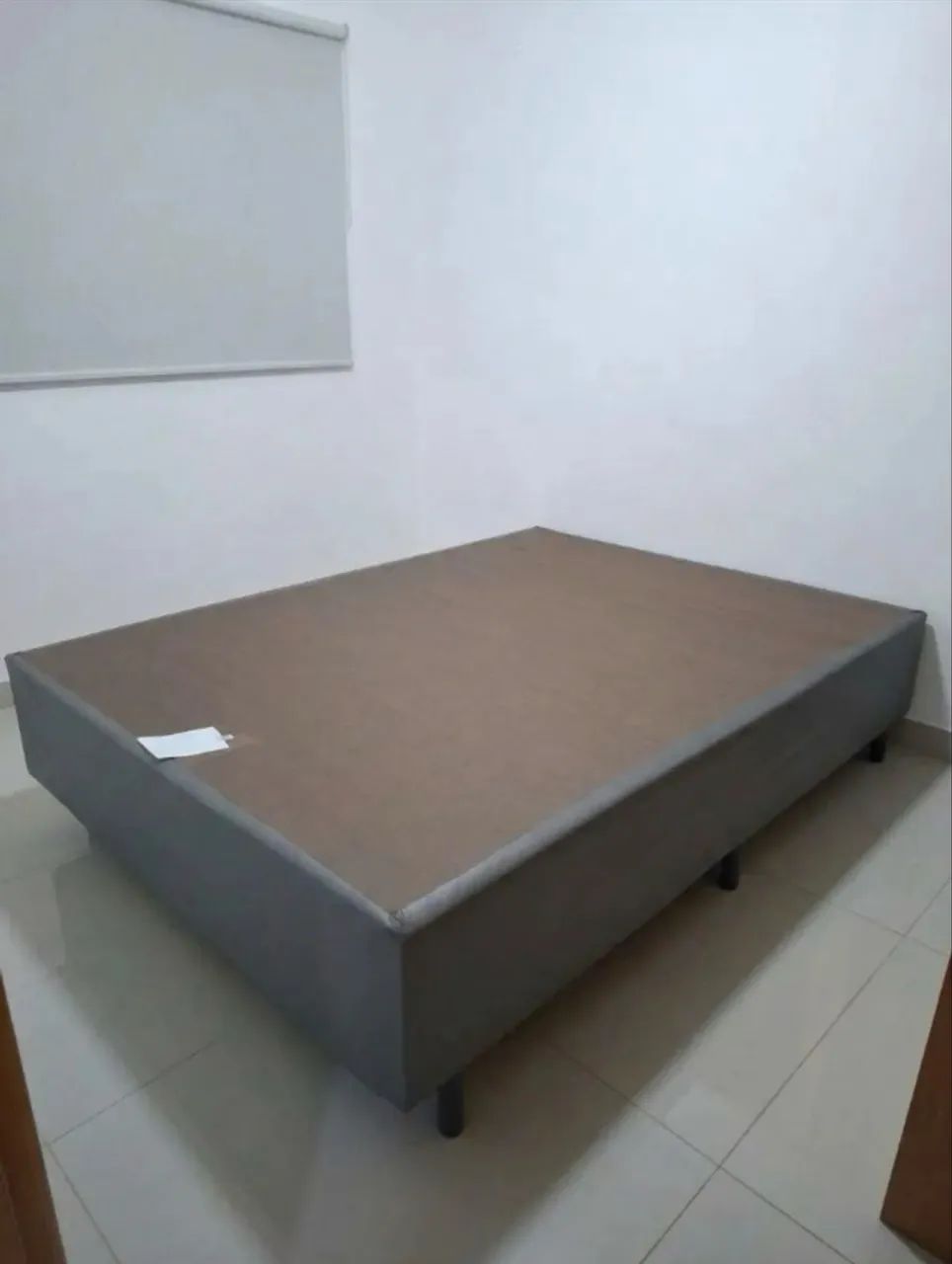 Box casal padrão cinza