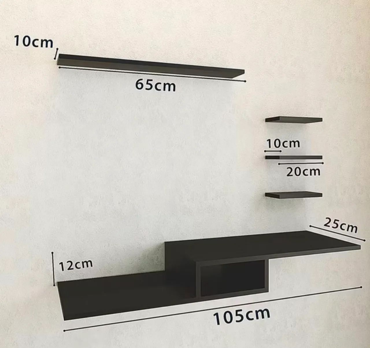 Vendo 5 Prateleiras sendo uma com nicho e 1 rack com 1 gaveta  - Foto 3