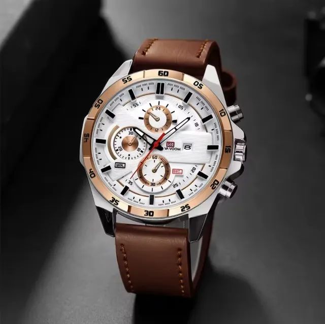 Relógio Masculino Pulseira de Couro  - Foto 2