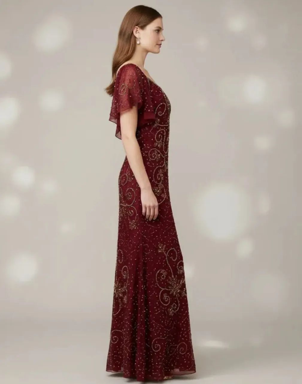 Vestido Vinho bordado Indiano - Foto 4