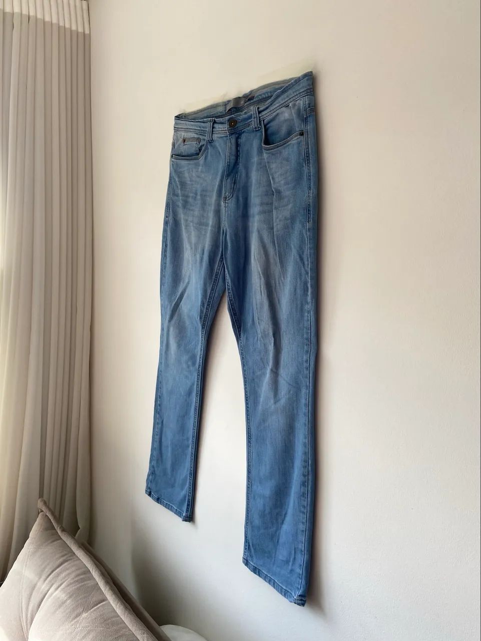 Calça Jeans Azul Claro 44 - Foto 2