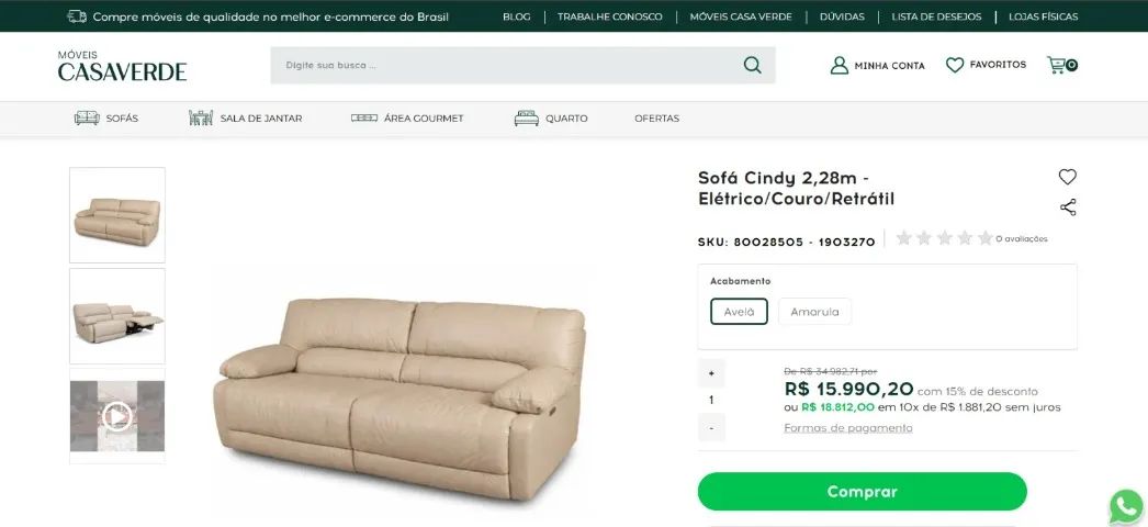 Sofá elétrico, couro retrátil - Foto 5