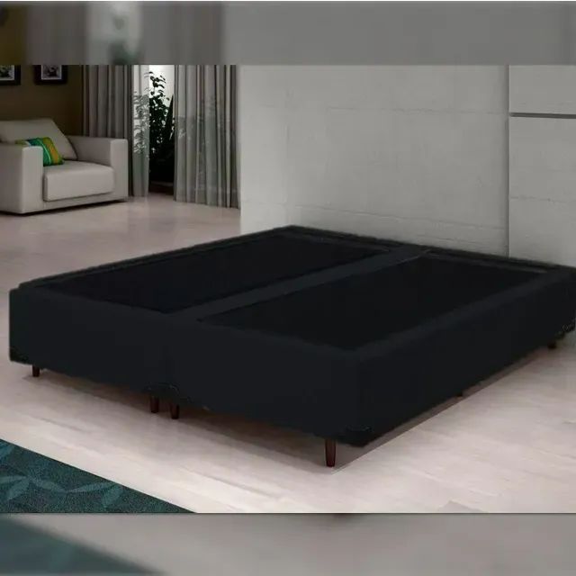 Base queen Suede Preto