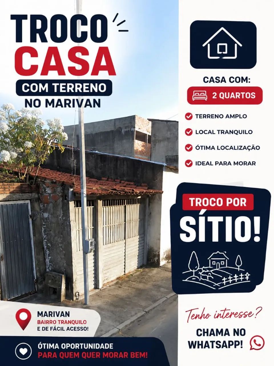 Troco em sítio 