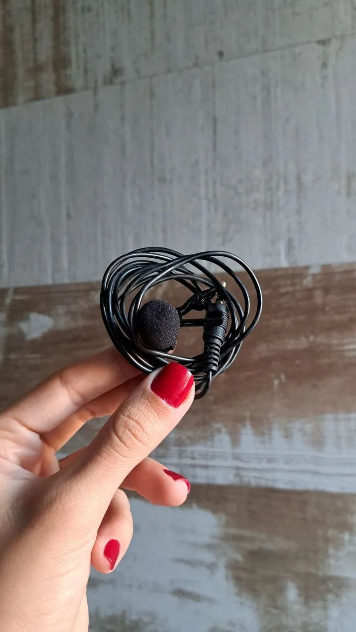 Microfone de Lapela P2 TRRS com Fio