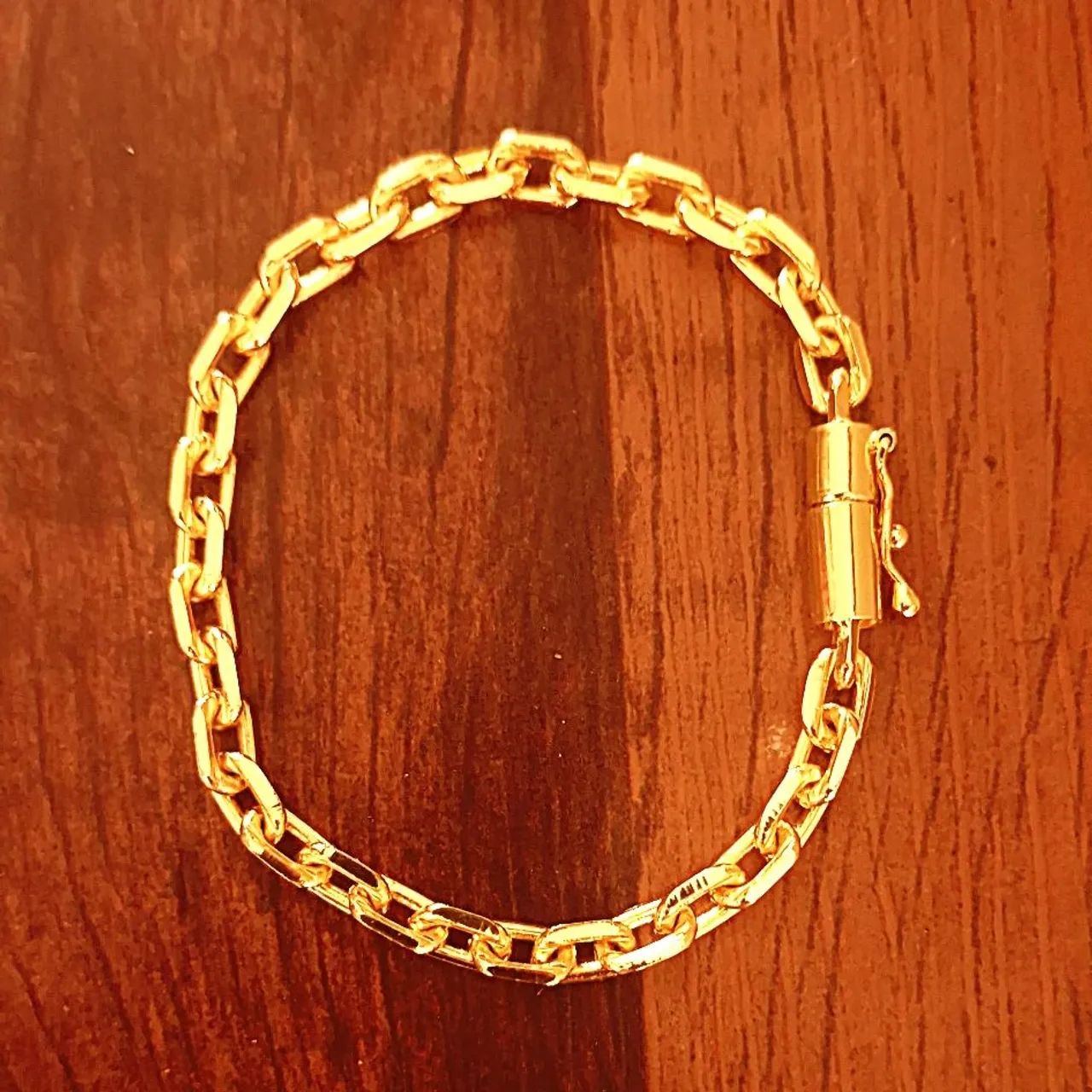 Belíssima pulseira 5mm banhada a ouro 18k nova