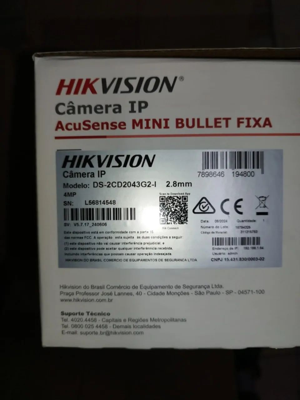 Câmera de CFTV nova - Hikvision DS-2CD2043G2-I - Foto 2