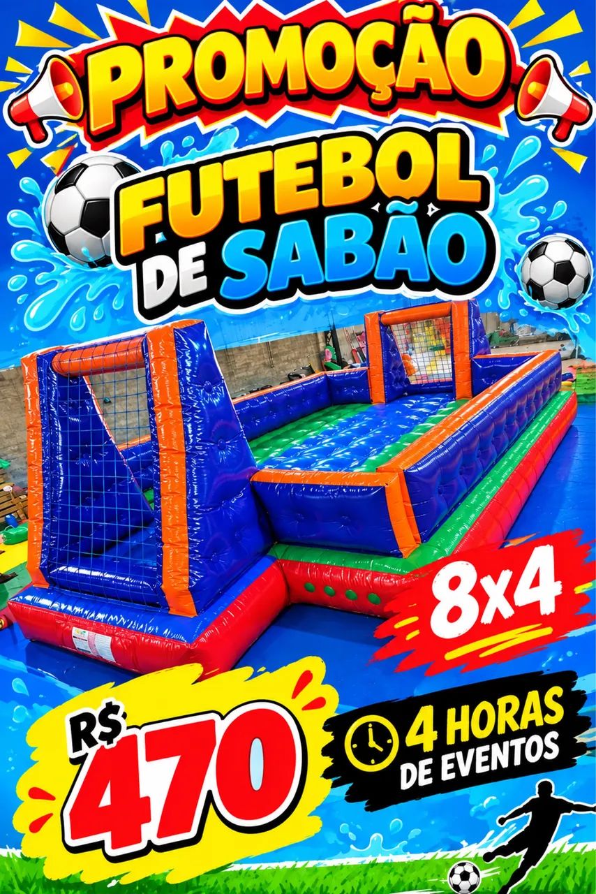Futebol de sabão para alugar