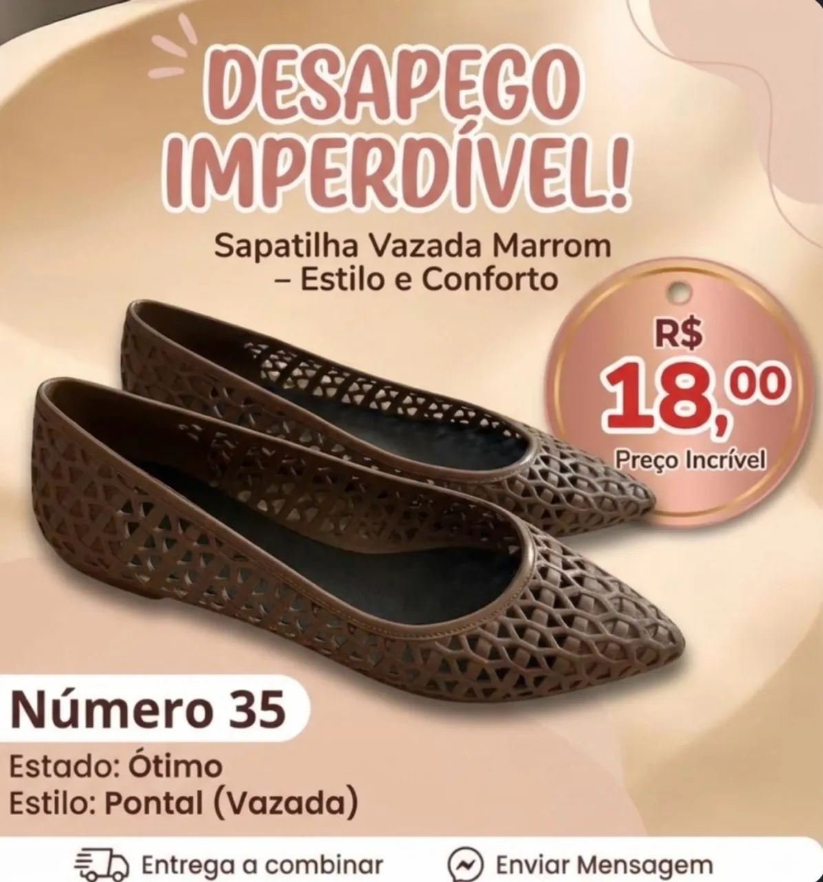 Sapatilha Marrom Número 35