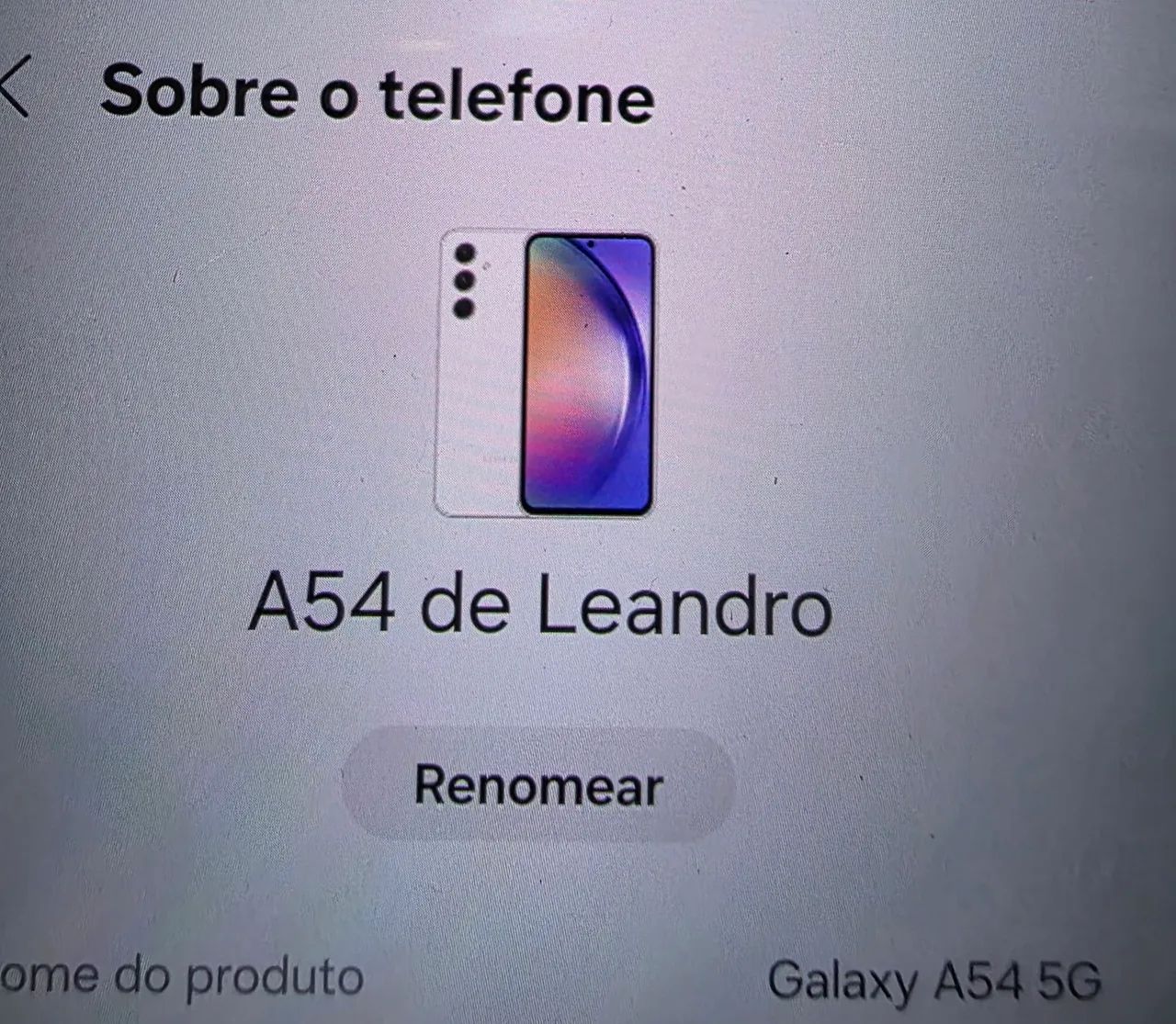 celular samsung a54 5g 128gb dual chip cor branca - Foto 3