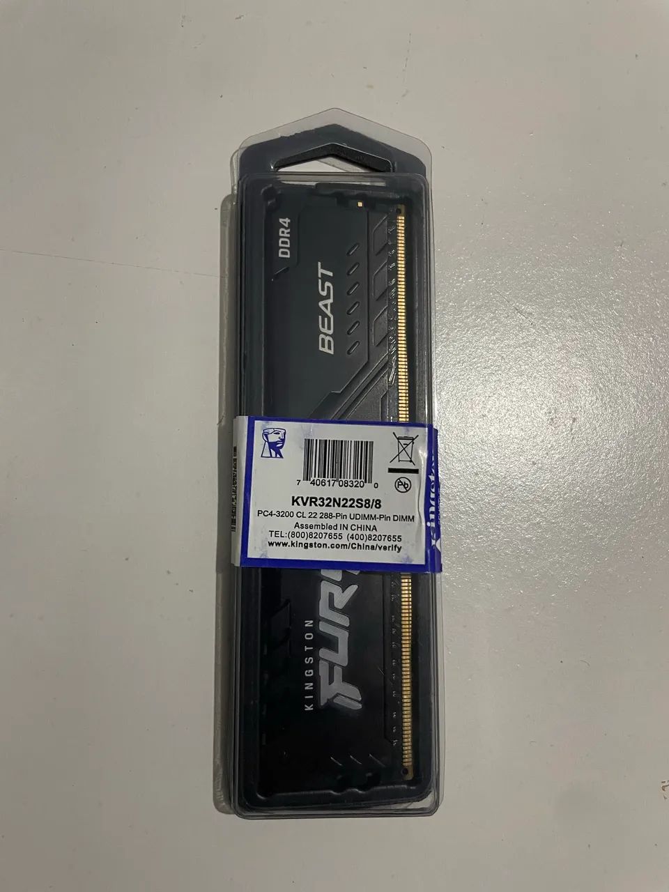 Memória ram x1 8gb ram 3200Mhz Ddr4 Fury