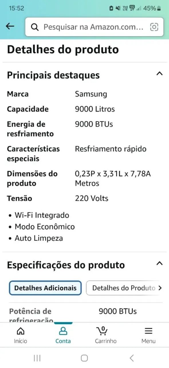 Ar condicionado split 9000 btus samsung - Foto 2